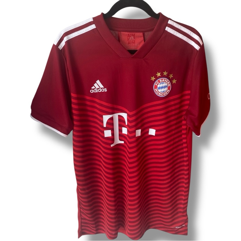 Adidas FC Bayern Munich Home Jersey 2021/22 Red Size L Soccer GM5313